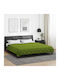 vidaXL Double Bed Blanket 220x200cm Green