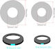 Silver Pipe Collar Rosettes 2 X 32 Mm 2 X 25 Mm Set