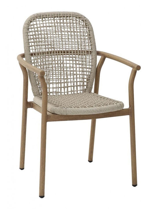 Outdoor Aluminum Pink Outdoor Chair 57.5x62x87cm