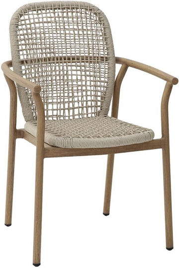 Outdoor Aluminum Pink Outdoor Chair 57.5x62x87cm