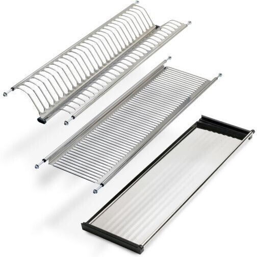 Emuca Schrank-Geschirrspender in Silber Farbe