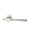 Yalis Design Lever Middle Door with Rosette Pair Silver