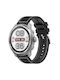 Hybrid Nylon Silicone Braid Watch Strap 20 Mm Coros Pace 2 Apex 2 42 Mm Black