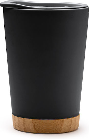 Mirin Mug Bamboo with Lid Black 290ml