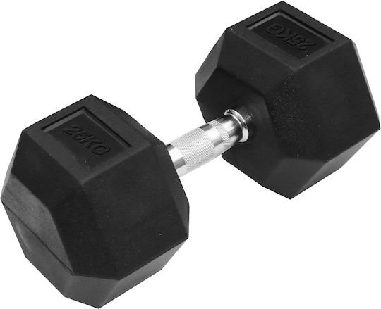Pegasus B-1013 Hexagonal Rubber Dumbbell 1 x 25kg