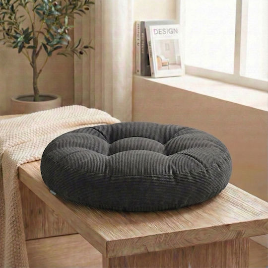 Olia Home Gray Floor Pillow 55x55cm