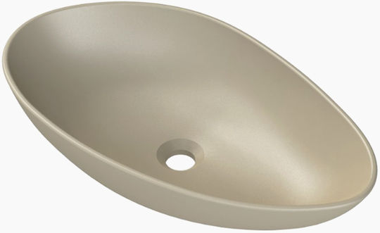 Cerastyle Olive Επικαθήμενος Νιπτήρας Πορσελάνης 60x30x14.5cm
