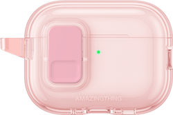 AmazingThing Minimal Click Θήκη Σιλικόνης με Γάντζο σε Ροζ χρώμα για Apple AirPods Pro 3
