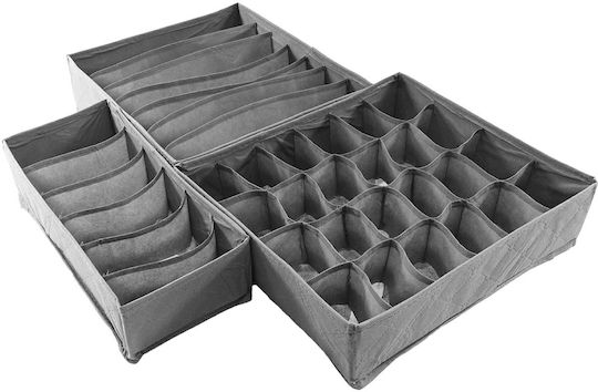 Organizator De Sertare Gri 10x30x10cm 3 Bucăți