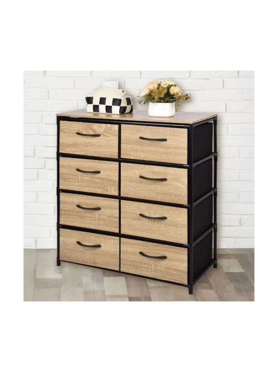 Wooden Chest of Drawers Beige 65x30x72.3cm