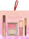 Set Machiaj Față Buze Luciu de Buze Duo Blush Highlighter Paletă Ulei de Buze Creion Pink Glow Profusion 4 Bucăți