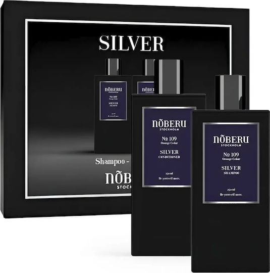Noberu Silver Giftbox Gray Hair Shampoo Conditioner Gift Set