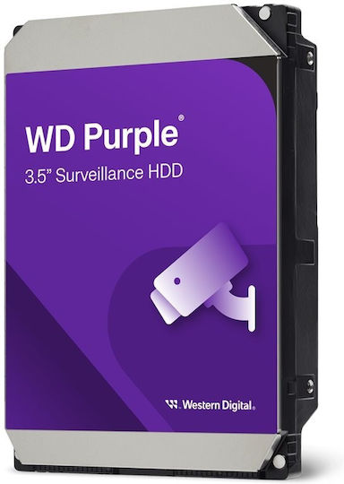 Western Digital Purple 4TB HDD Σκληρός Δίσκος 3.5" SATA III 5400rpm με 128MB Cache για Καταγραφικό WD44PURZ