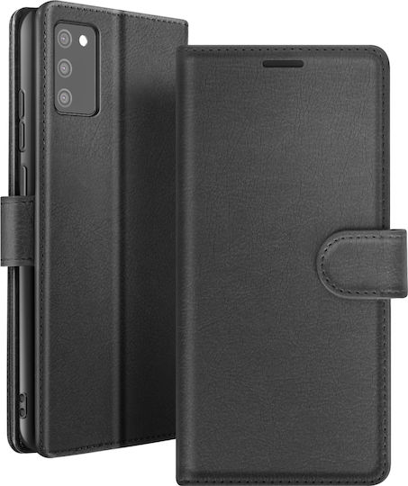 Zanaé Husa Wallet Galaxy A02s A03s Stand Magnetic Clapetă Neagră