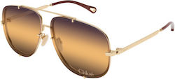 Chloe Sunglasses Gold with Metallic Frame