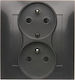 Kontakt-Simon Power Socket Black 1pcs