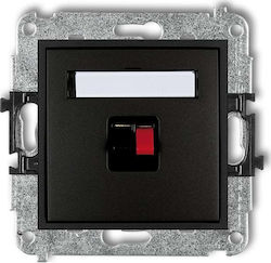 Karlik Mini Slot Difuzor Prize Și Mufe Audio-Video Negru Mat 12mgg-1