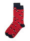 John Frank Eagles Herren Gemusterte Socken Red 1Pack