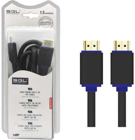 SGL Cable HDMI male - HDMI male 1.5m Μαύρο