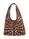 Damentasche Schulter Wildleder Braune Tasche-6767-(sbrn) Braun