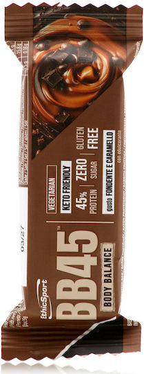 EthicSport Riegel mit 45% Protein & Geschmack Dark Chocolate & Caramel 35gr