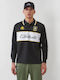 Odran Polo Long Sleeve Athletic Blouse Black
