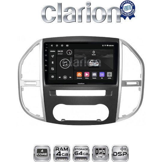 Clarion Ηχοσύστημα Αυτοκινήτου για Mercedes-Benz Vito 2015 (Bluetooth/USB/WiFi/GPS/Apple-Carplay/Android-Auto)