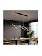 Adjustable Pendant Light Black 90x90cm