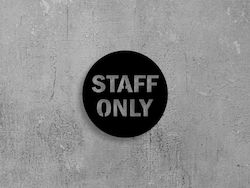 Staff Only – Πινακίδα Σήμανσης Μεταλλο-μαυρο-χρωμα Staff Only – Πινακίδα Σήμανσης Μεταλλο-μαυρο-χρωμα
