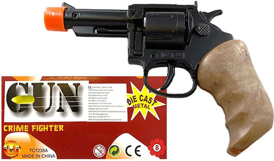 Revolver Karneval Waffe aus Metall 1Stück