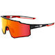 Rockbros Γυαλιά Ποδηλασίας με Κόκκινο Σκελετό και Polarized / Διάφανους Φακούς
