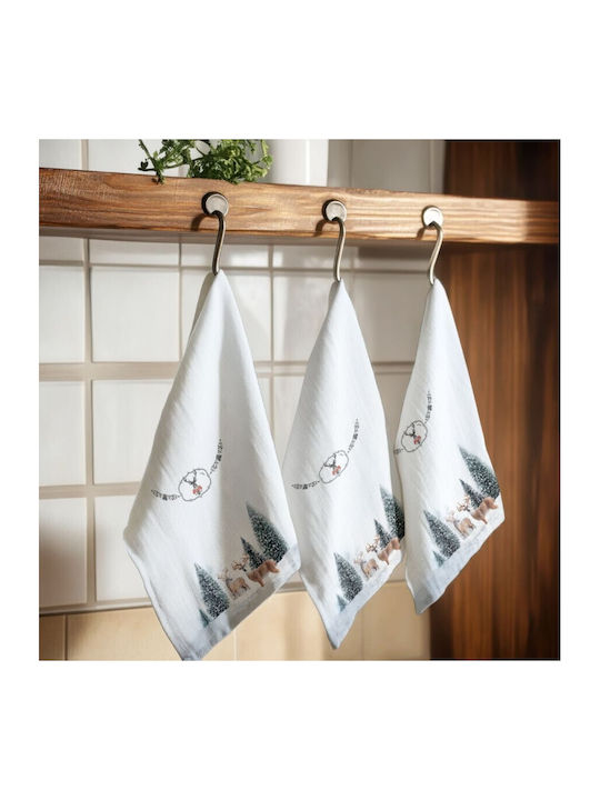 Lenjerii Deosebite Weihnachtliche Handtuch Stoff Beige L65xB40cm.
