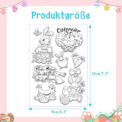 Easter Stamp Set 105 Pieces Silicone Stamps Scrapbooking