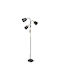 Orno Floor Lamp H192xW22cm. with Socket for Bulb E27 Black