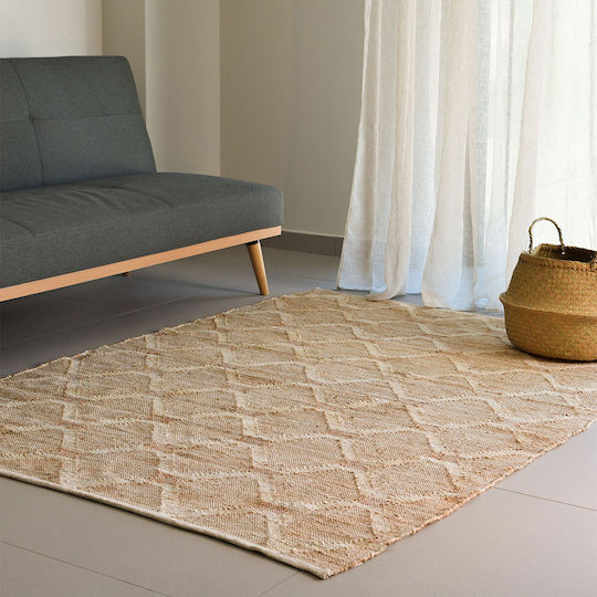 Ravelia Chainlink Χαλί Ορθογώνιο Καλοκαιρινό Ψάθινο Rust 140x200cm
