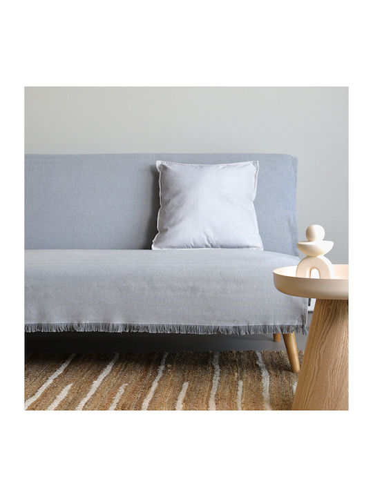 Ravelia Espiga Sofa Throw Knitted 180x240cm Light Gray