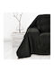 Whitegg Armchair Throw Chenille 180x180cm 4-Black