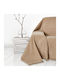 Whitegg Sofa Throw 2 Seater Chenille 180x240cm Beige