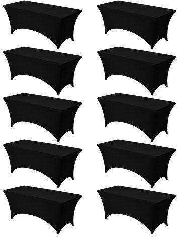 Vevor Set 10 Pieces Black Tablecloths 183x76cm