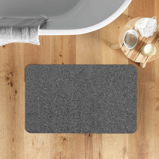 Bath Mat Microfiber L-c Granite 1802313 Anthracite 50x80cm