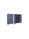 Zweiflügeliger Schrank Lite Metallisch 70x40x180cm