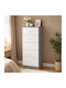 Comoda pentru Dormitor Dama cu 5 sertare White/cement 40x35x108buc