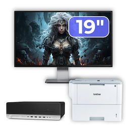 HP ProDesk 800 G3 SFF + Οθόνη 19" & εκτυπωτής Brother HL-L6300DW Refurbished Grade A (i5-7500/16GB/500GB)