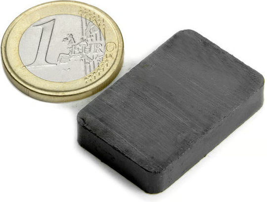 Magnet Parallelepipedisch 30x20x10mm Ferrit Haftkraft 1,7kg
