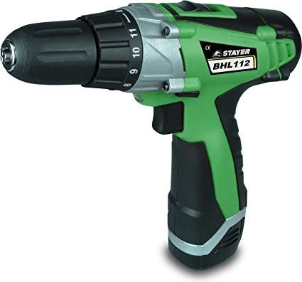Stayer BHL112 Mașină De Găurit Cu Baterie 12V 2x1.3Ah