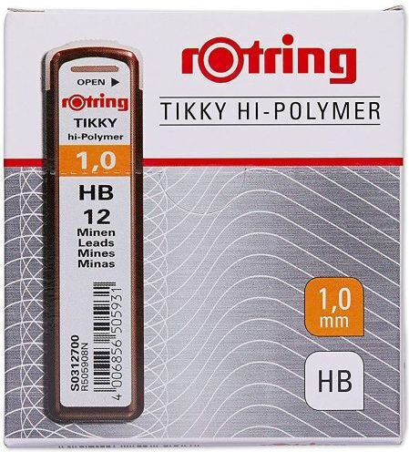 Rotring 10 Pachete x 12 Reîncărcări Mine Pentru Creioane Mecanice Grosime 0.9mm Tip HB