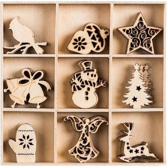 Knorr Prandel Xmas Wooden Set Christmas 3cm 45 Packages