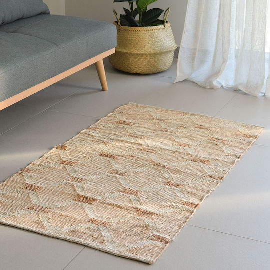 Ravelia Chainlink Χαλί Διάδρομος Καλοκαιρινό Ψάθινο Rust 70x200cm