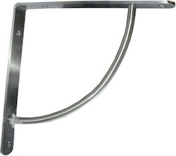 Finetto Raft de colț Robust din Metal în Culoare Argintiu 220x220mm 1buc 271-110101922S