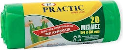 Practic Sacuri de Gunoi Capacitate 35l cu Mânere 60x54cm 20buc Practic Sacuri de Gunoi Capacitate 35l cu Mânere 60x54cm 20buc